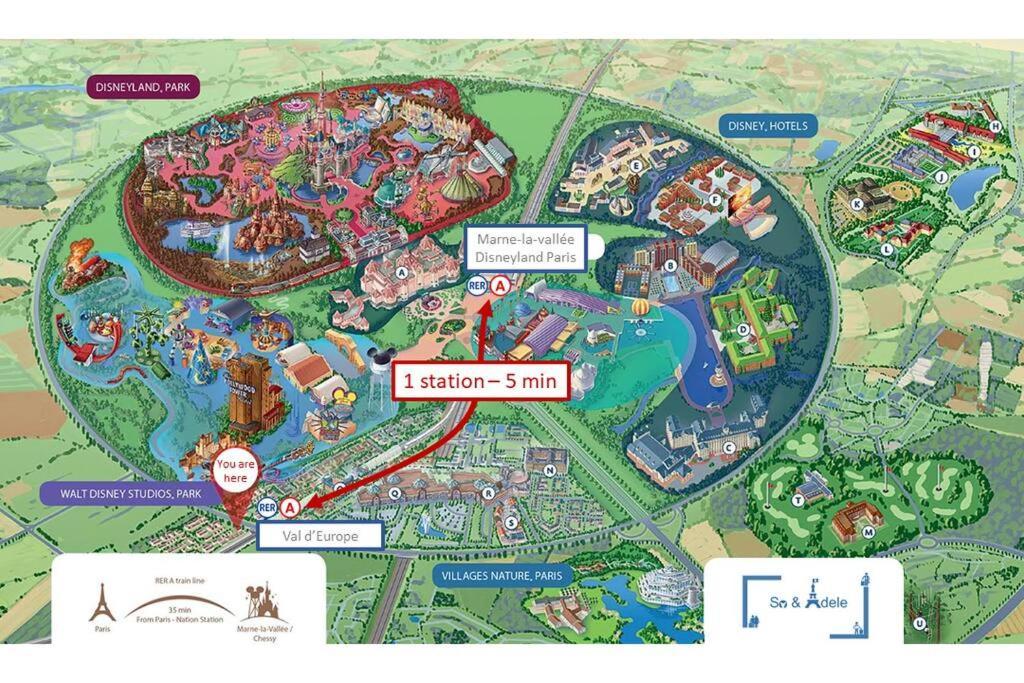 Studio Emotion 4P - Train Station 200M - Disneyland Paris 5 Min Montévrain Eksteriør bilde